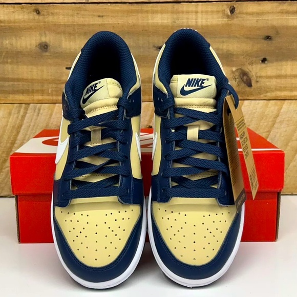 🏆👖 Nike Dunk Low Midnight Navy Gold 🏆👖 - Picture 2 of 2